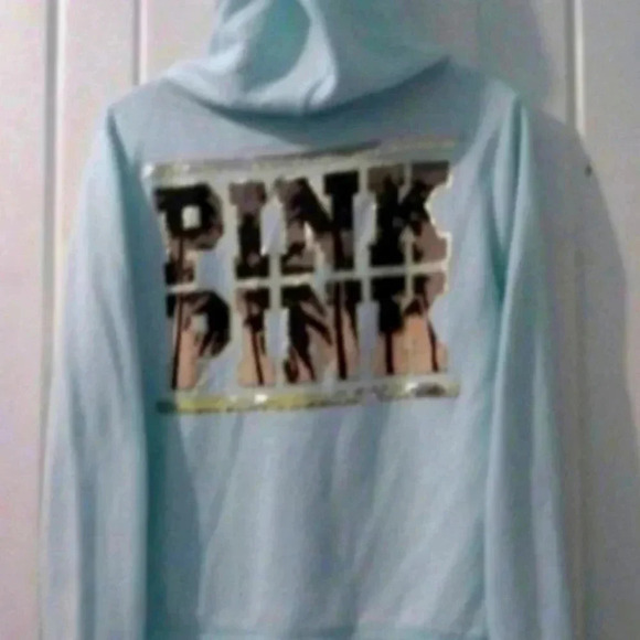 Vs Pink bling palm tree hoodie-medium NWOT - Picture 1 of 5